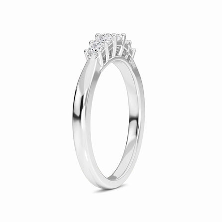 Diamond Prong Set Half Eternity Ring - Bailey