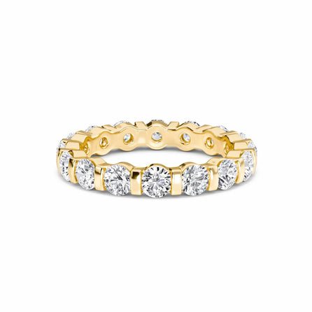 White Diamond Bar-Set Eternity Band - Lennon
