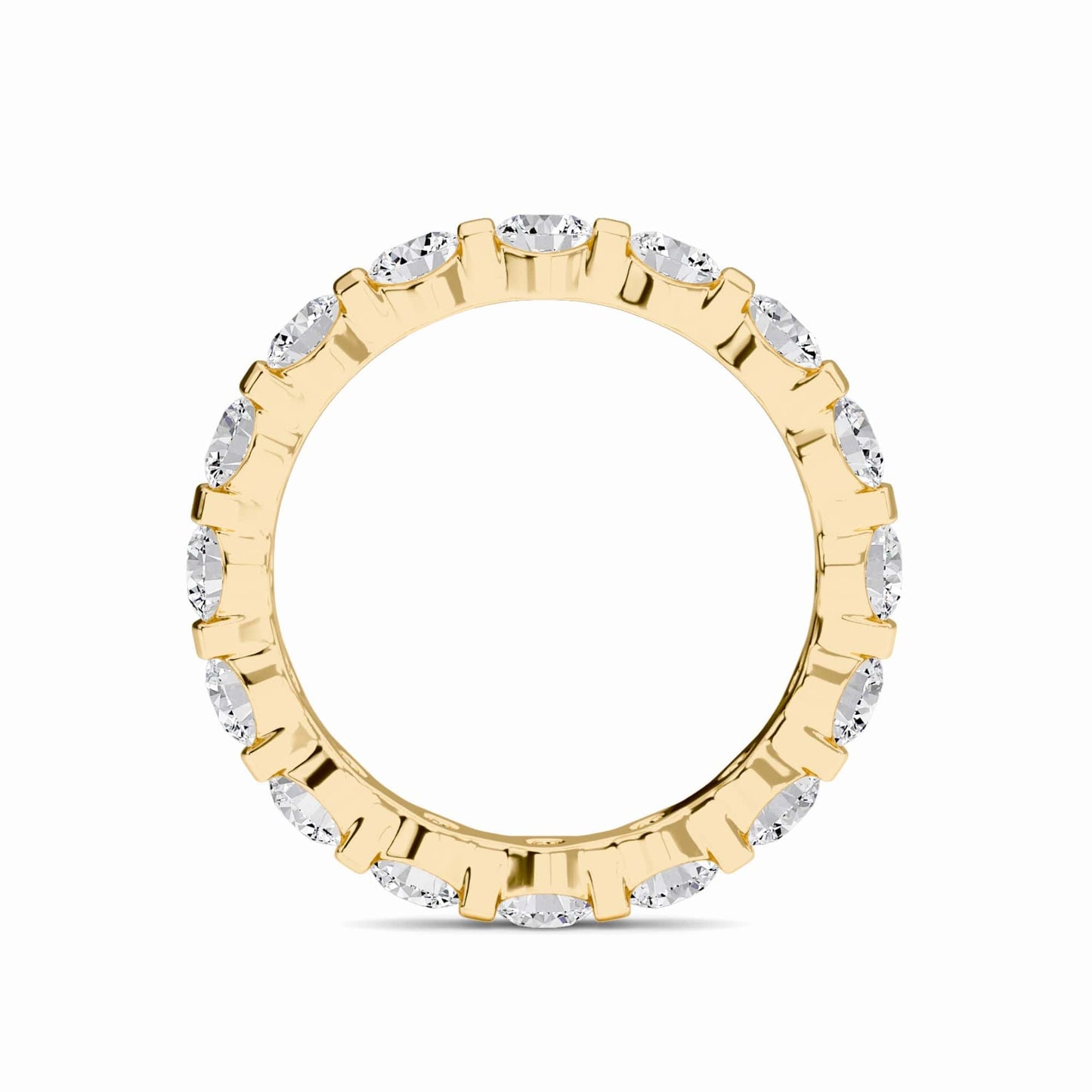 White Diamond Bar-Set Eternity Band - Lennon