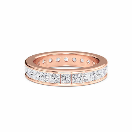 White Diamond Channel-Set Eternity Band - Advika