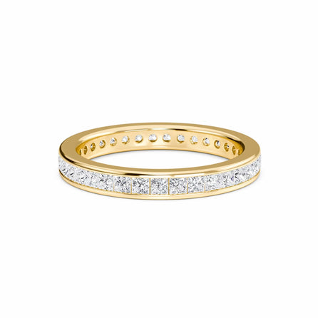 White Diamond Channel-Set Eternity Band - Serenity