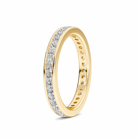White Diamond Channel-Set Eternity Band - Serenity