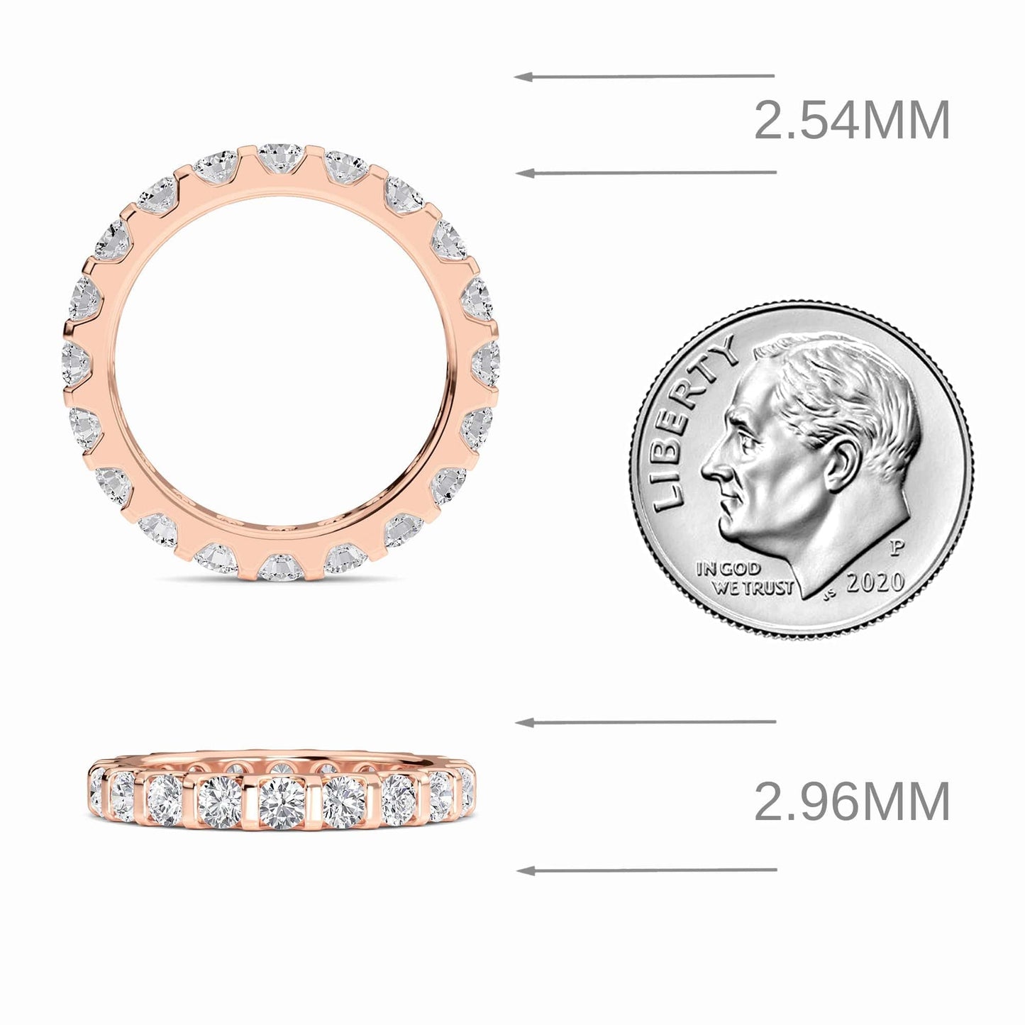 White Diamond Eternity Wedding Band - Vanya