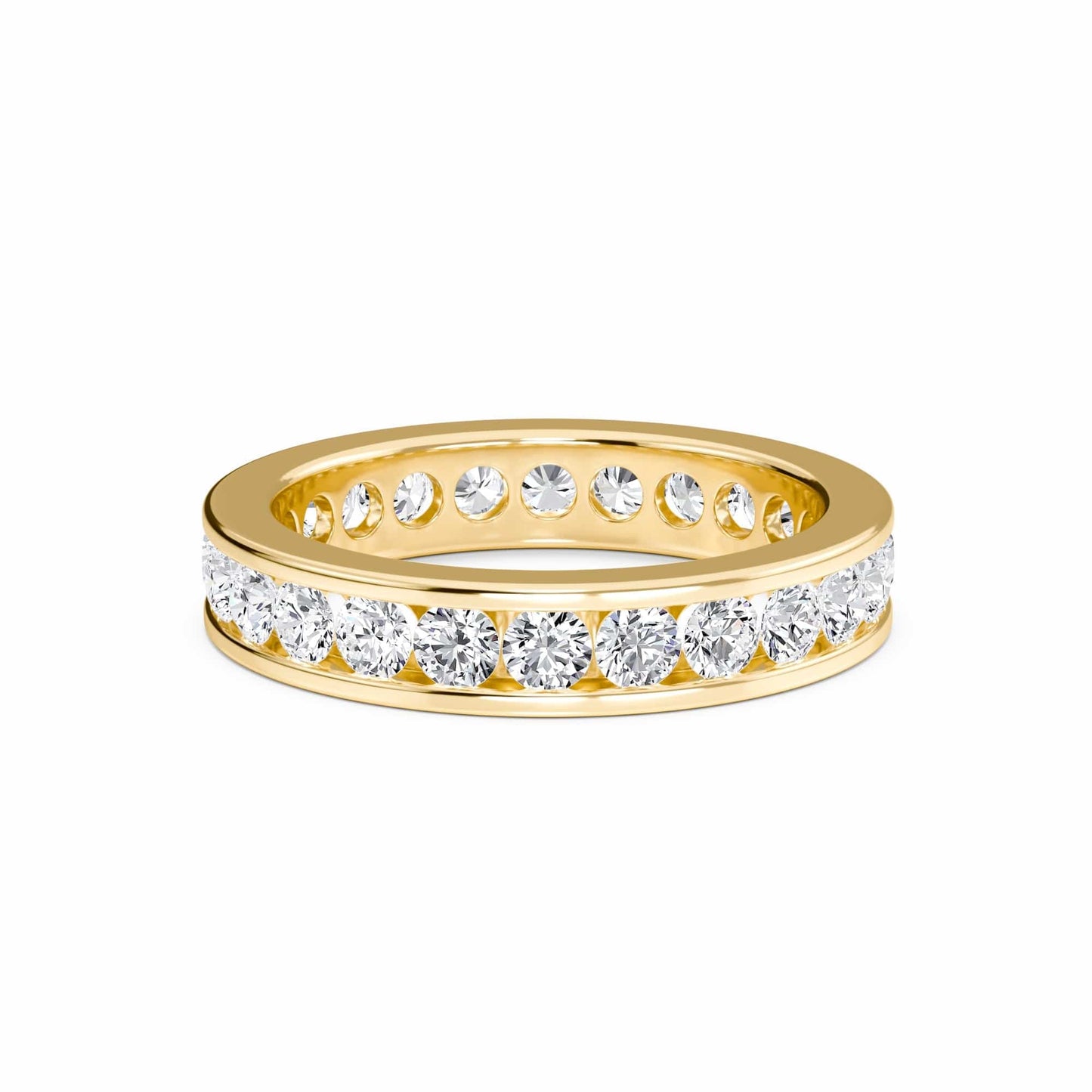White Diamond Channel-Set Eternity Band - Reagan