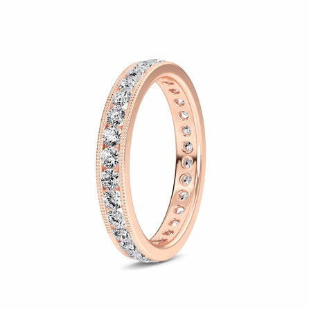 White Diamond Channel-Set Eternity Band - Norah