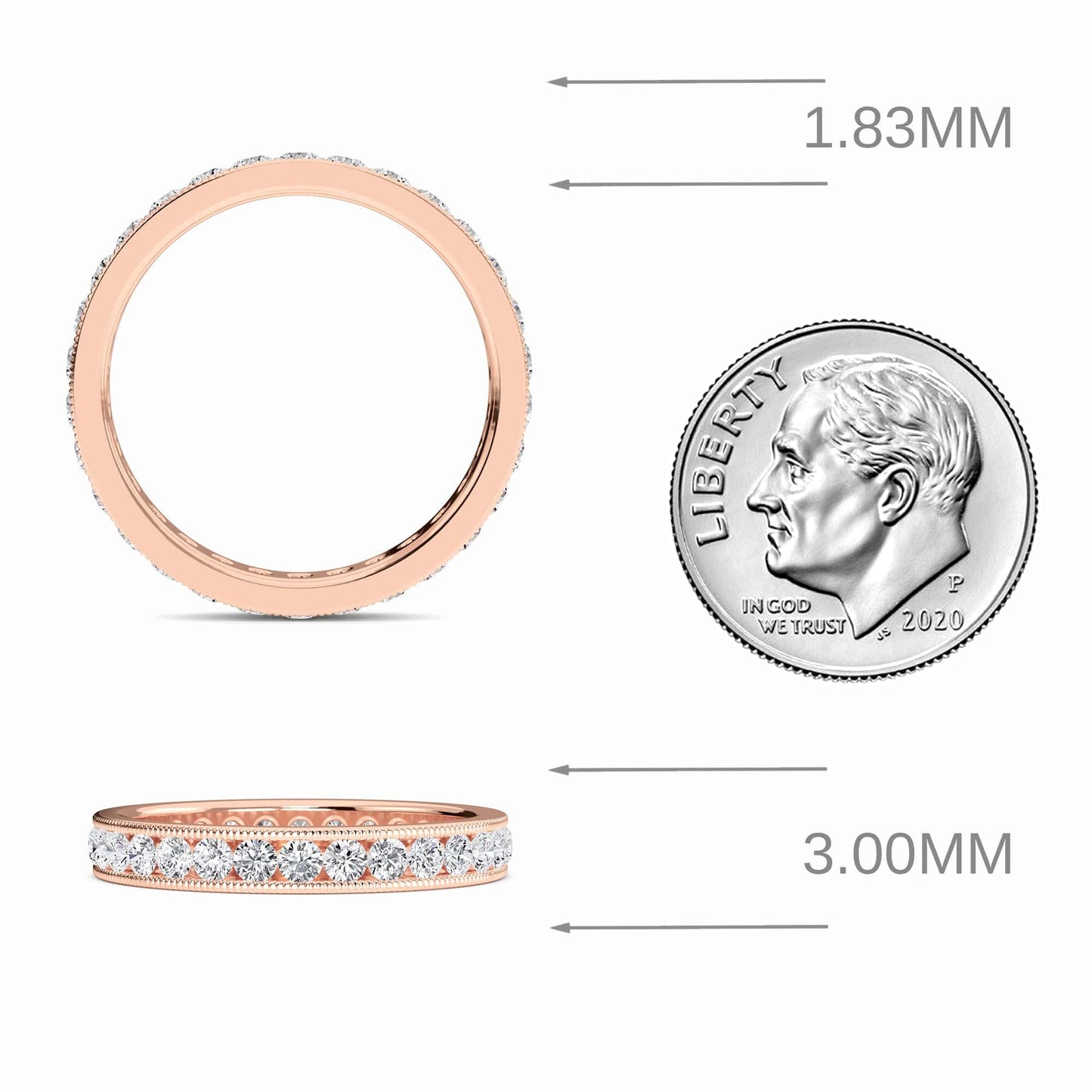 White Diamond Channel-Set Eternity Band - Norah