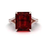 Garnet & Diamond Cocktail Ring - Ziya