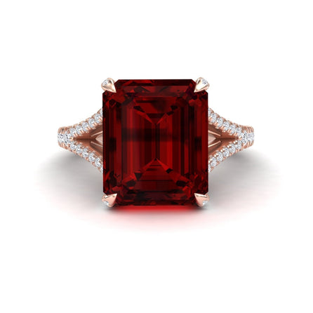 Garnet & Diamond Cocktail Ring - Ziya
