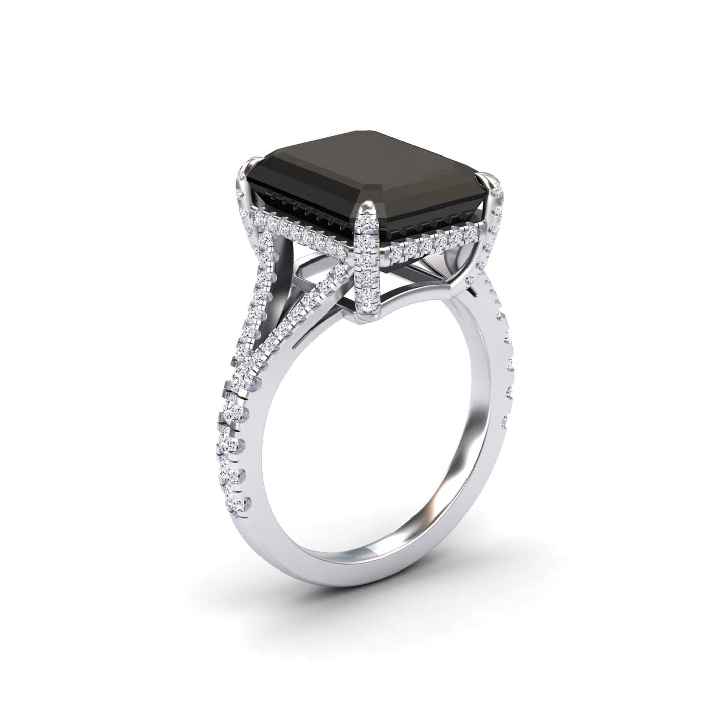 Black Onyx & Diamond Cocktail Ring - Ziya