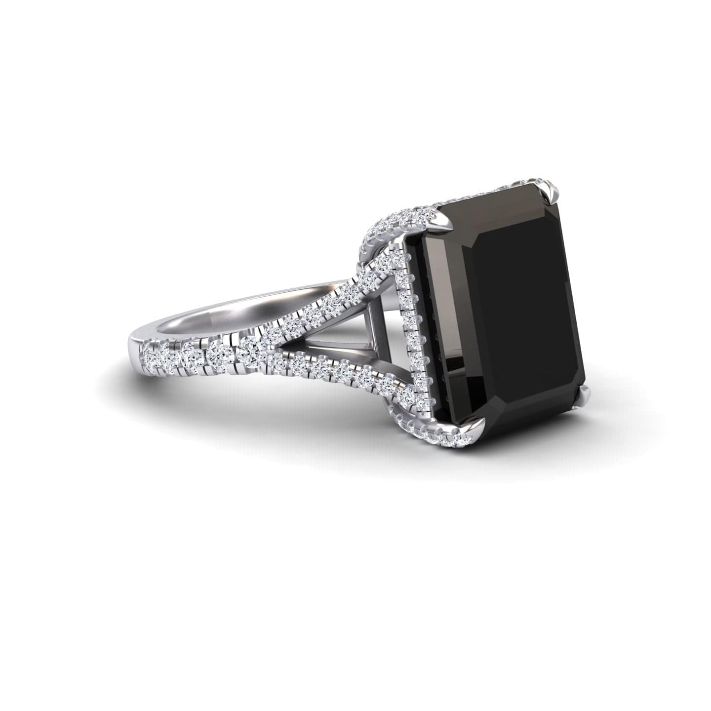 Black Onyx & Diamond Cocktail Ring - Ziya