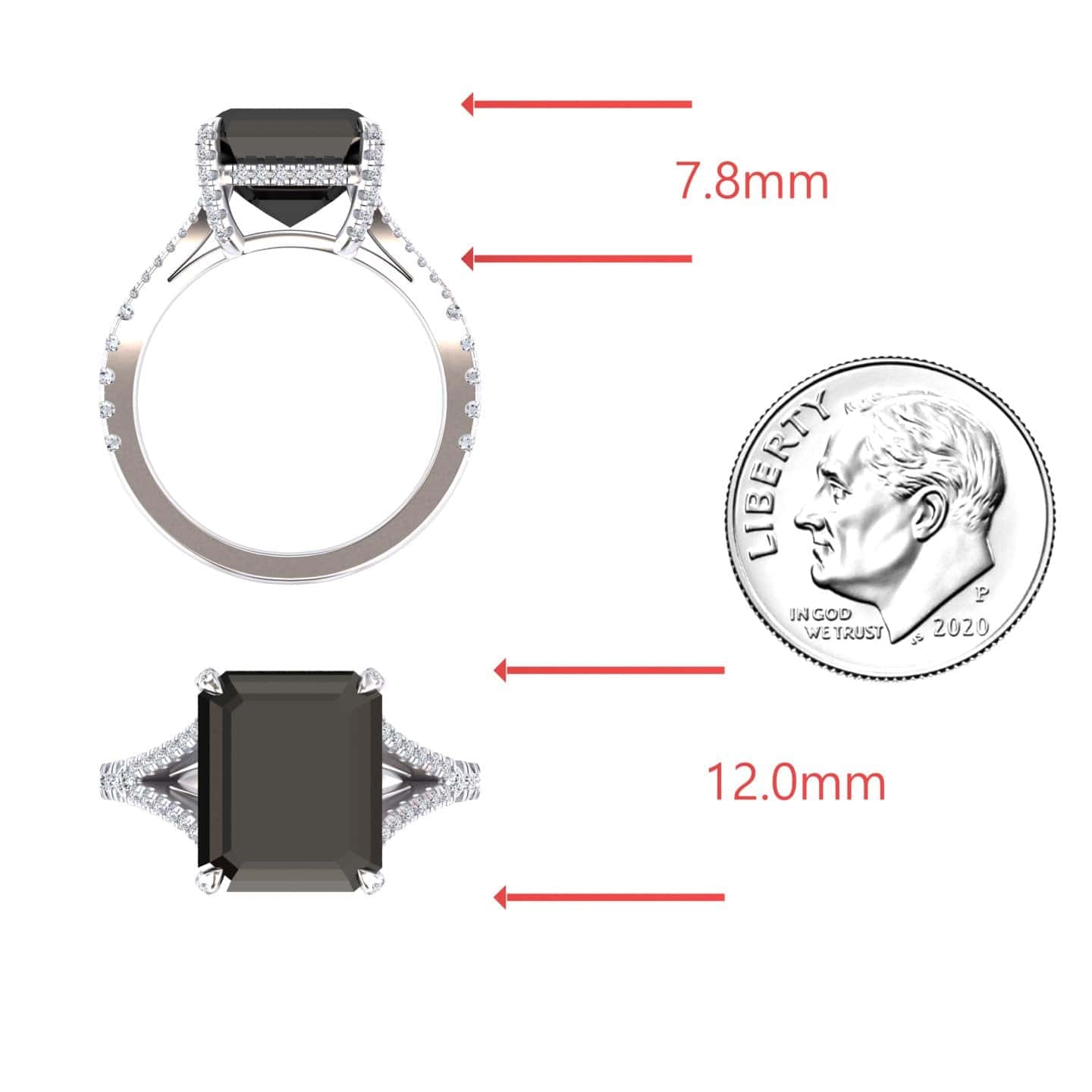 Black Onyx & Diamond Cocktail Ring - Ziya