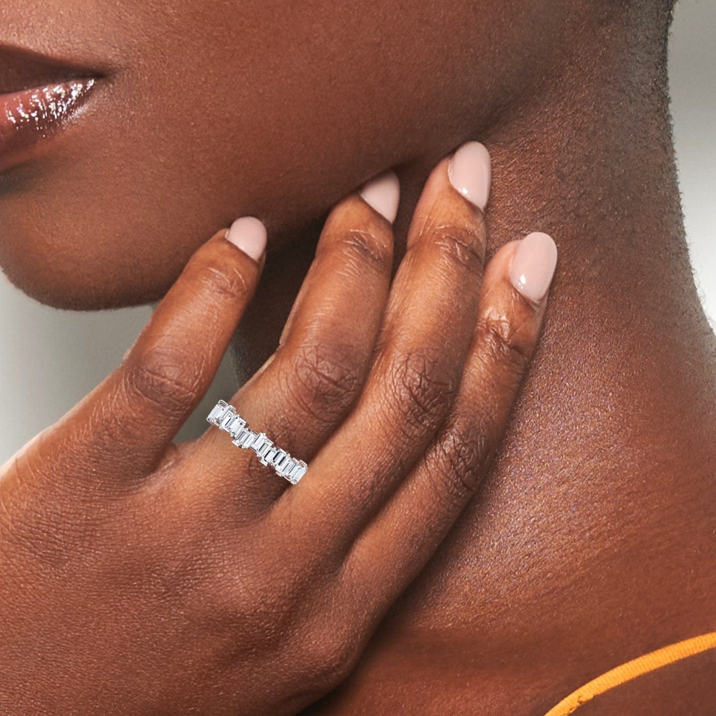 White Diamond Classic Eternity Band - Samantha