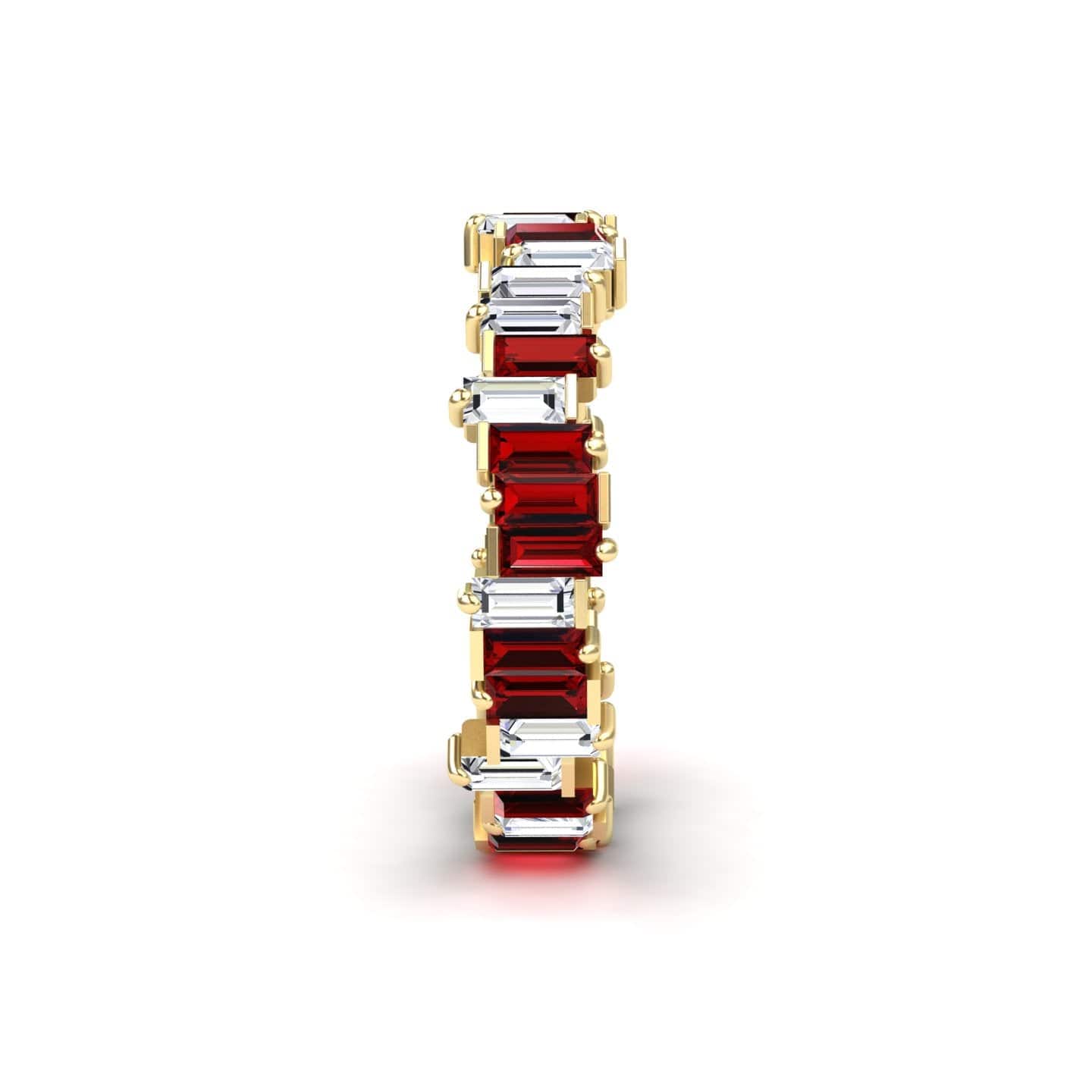 Ruby & Diamond Classic Eternity Band - Samantha