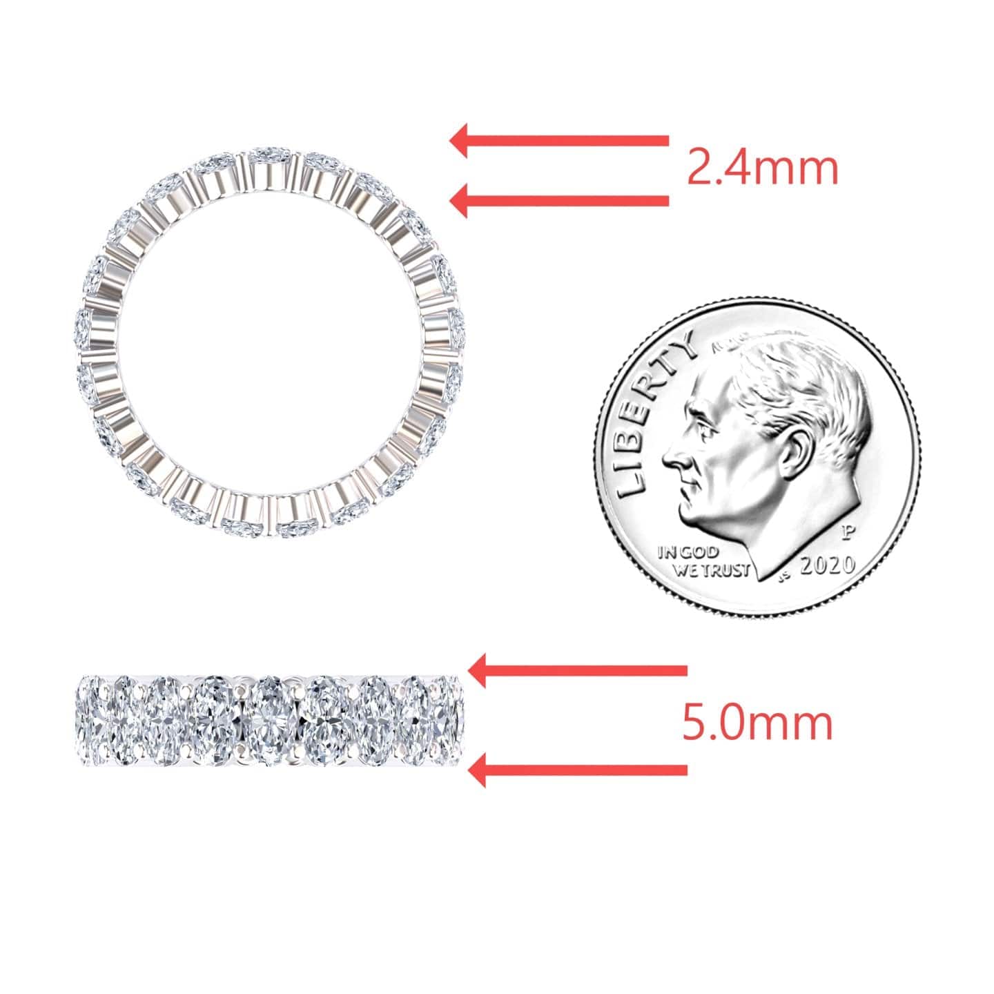 White Diamond Full Eternity Band - Diana