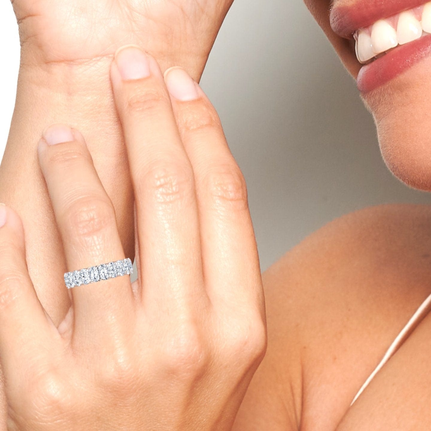 White Diamond Full Eternity Band - Diana