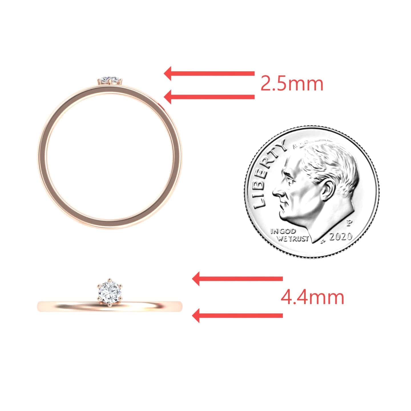 Diamond Solitaire Petite Ring - Faria
