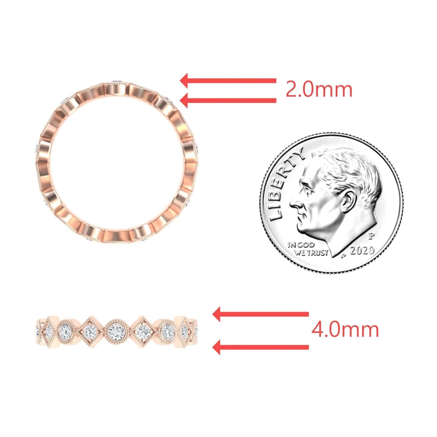 Diamond Geometric Eternity Band - Hetal