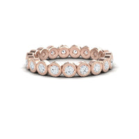 White Diamond Milgrain Bezel Set Eternity Band - Ira