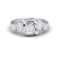 White Diamond Bubble Ring - Carmen
