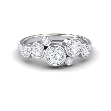 White Diamond Bubble Ring - Carmen