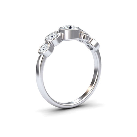 White Diamond Bubble Ring - Carmen
