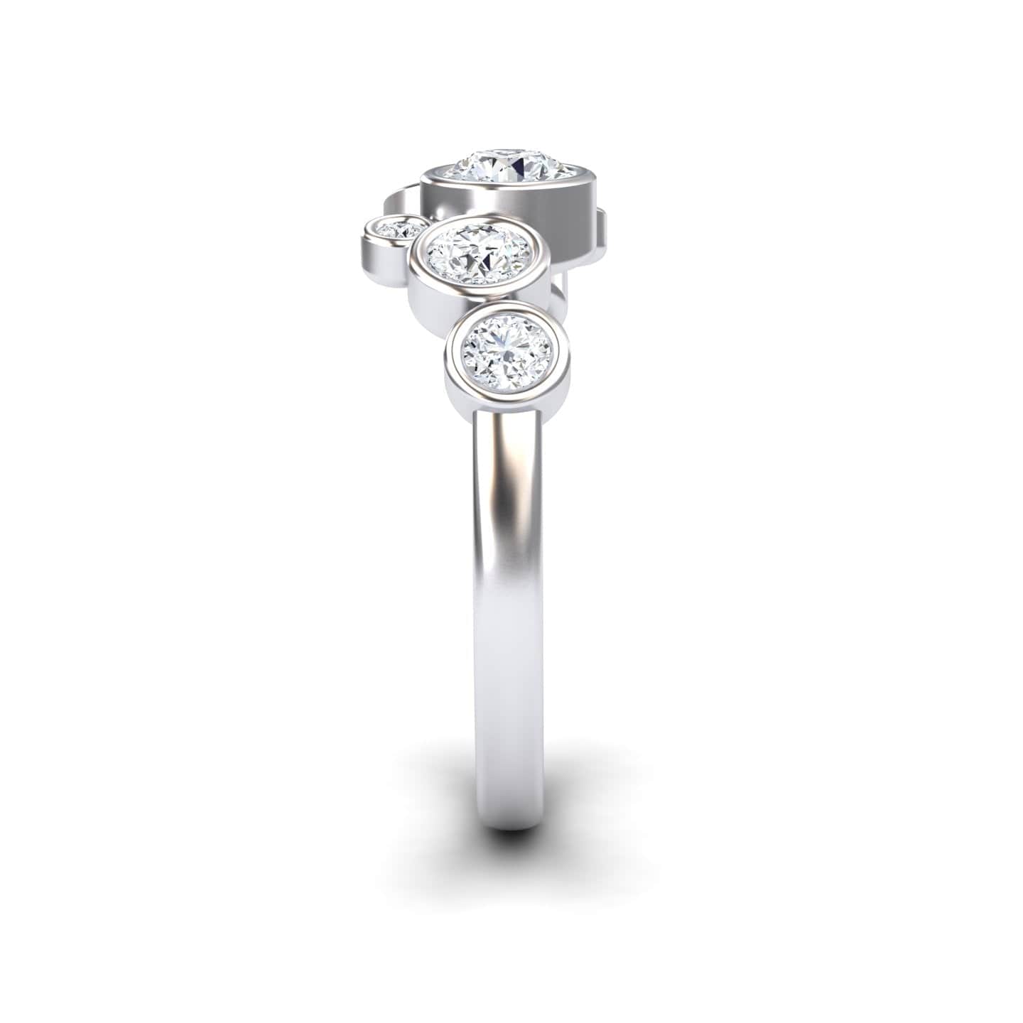White Diamond Bubble Ring - Carmen
