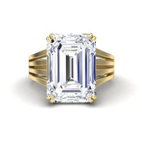 Moissanite & Diamond Fashion Solitaire Ring - Tasmia