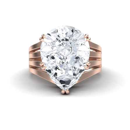 Rock Crystal Quartz & Diamond Regal Ring - Anna