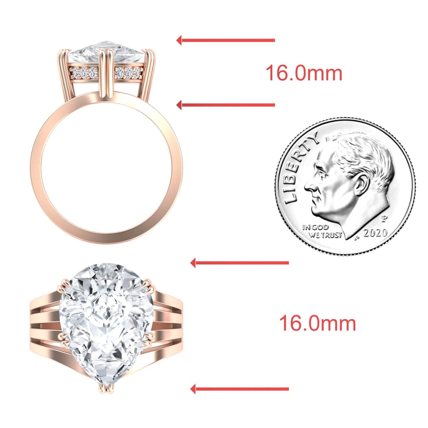 Rock Crystal Quartz & Diamond Regal Ring - Anna