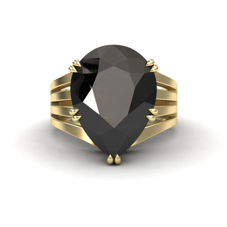 Black Onyx & Diamond Regal Ring - Anna