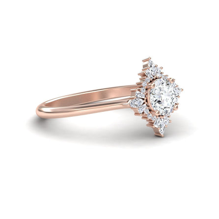 Diamond Vintage-Inspired Starburst Ring - Delia