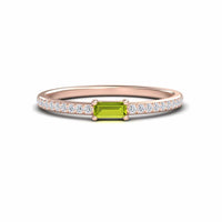 Peridot & Diamond Pave Ring - Dia