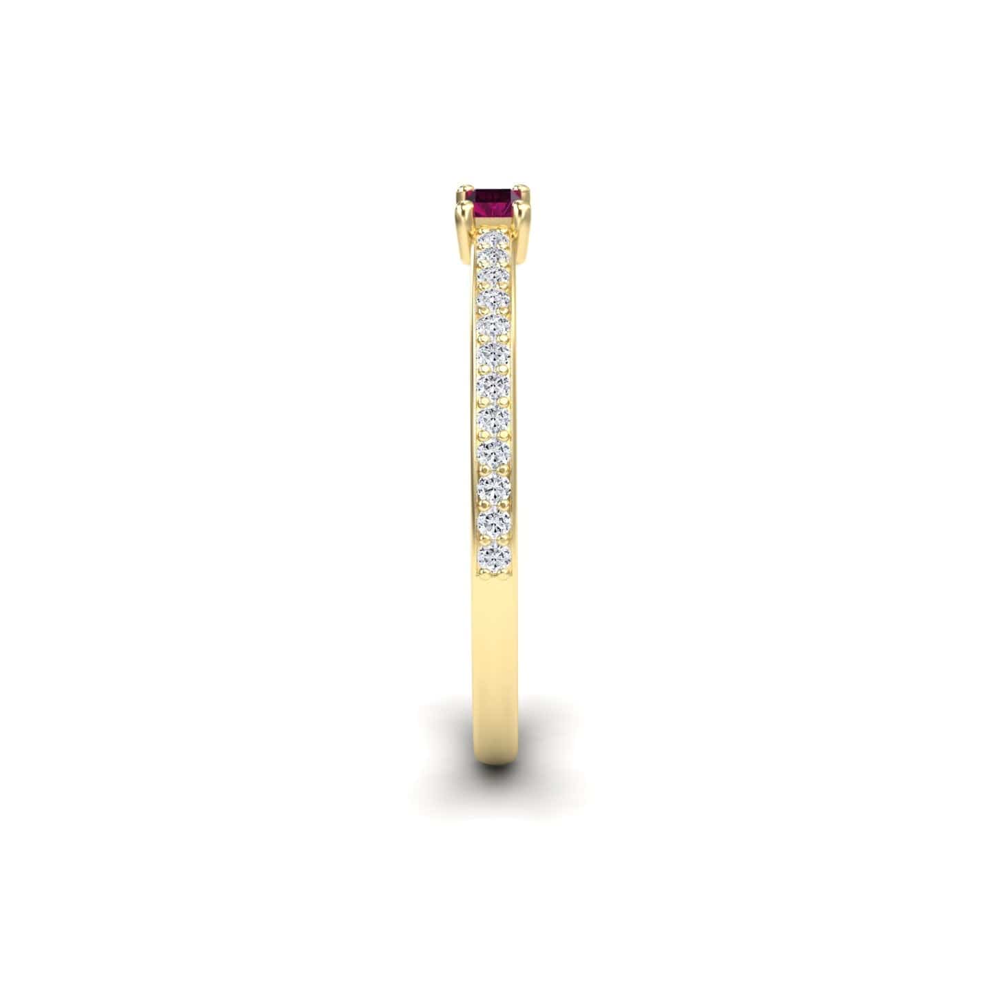 Rhodolite Garnet & Diamond Pave Ring - Dia