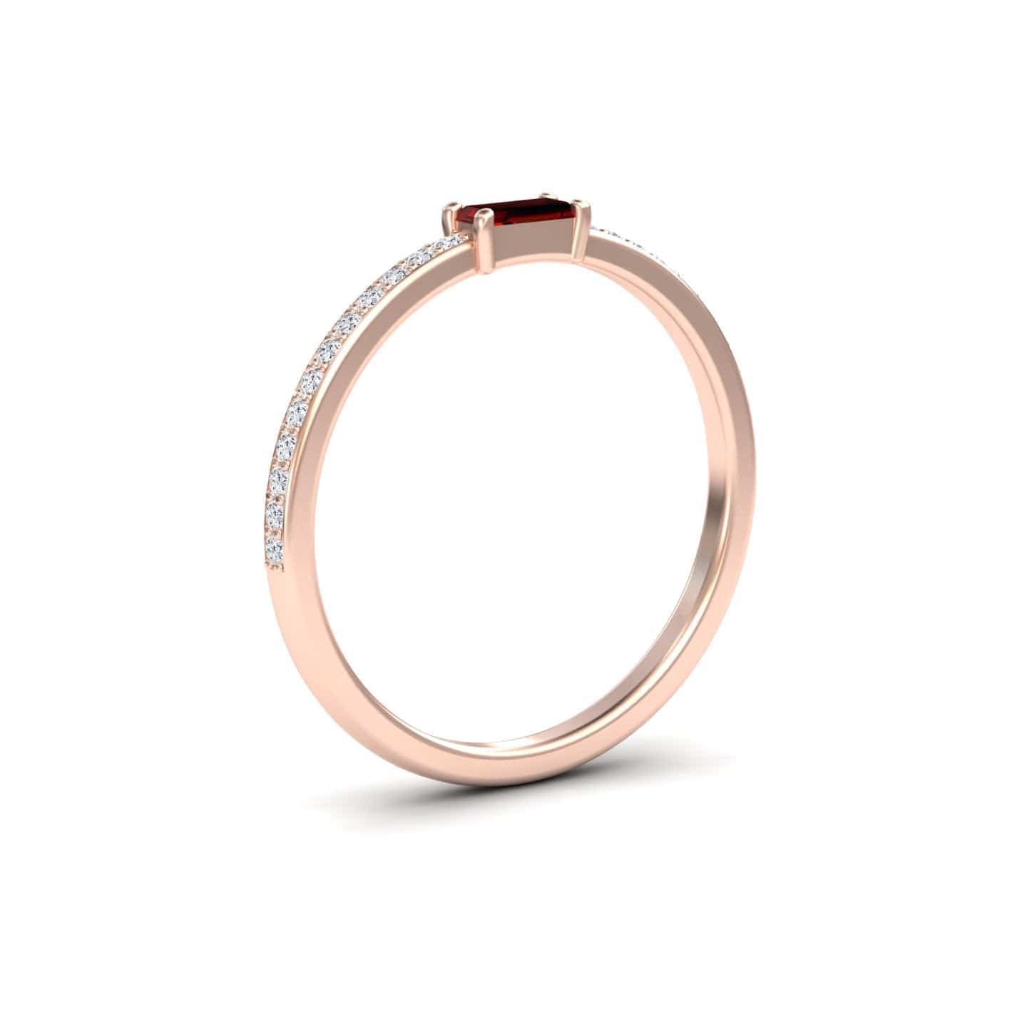 Ruby & Diamond Pave Ring - Dia