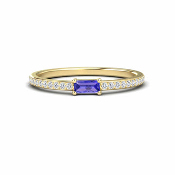 Tanzanite & Diamond Pave Ring - Dia