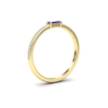 Tanzanite & Diamond Pave Ring - Dia