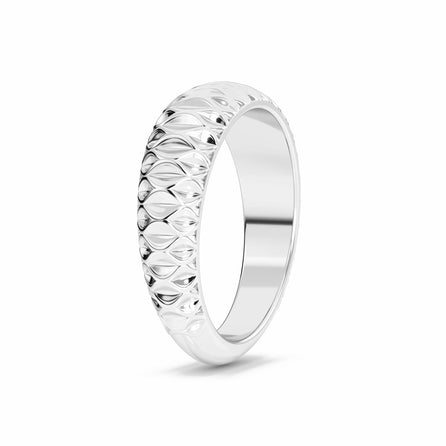 Textured Gold Dome Band - Vera