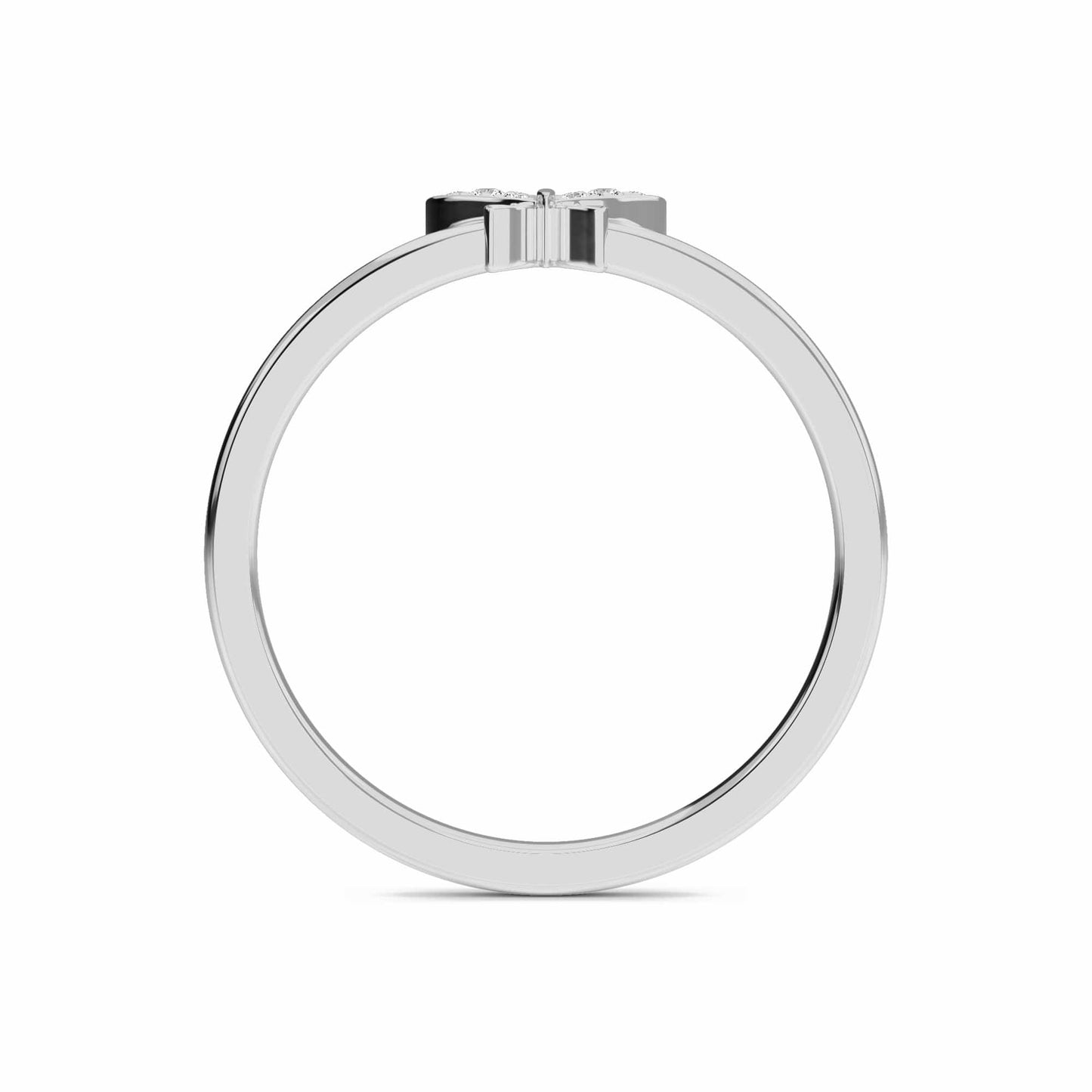 White Diamond Butterfly Shape Ring - Sneha