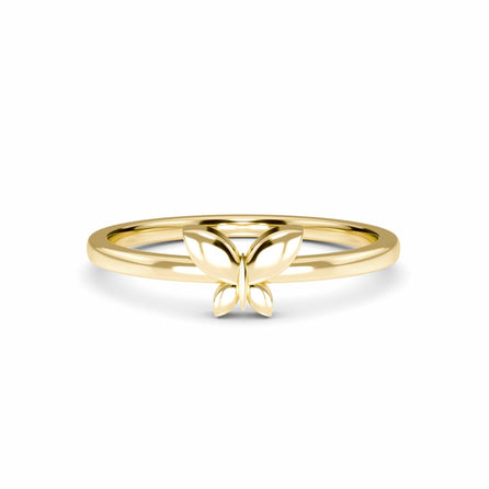 Minimalist Gold Butterfly Ring  - Asmita