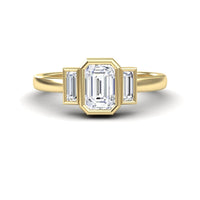 Diamond Three-Stone Art Deco Ring - Ivy