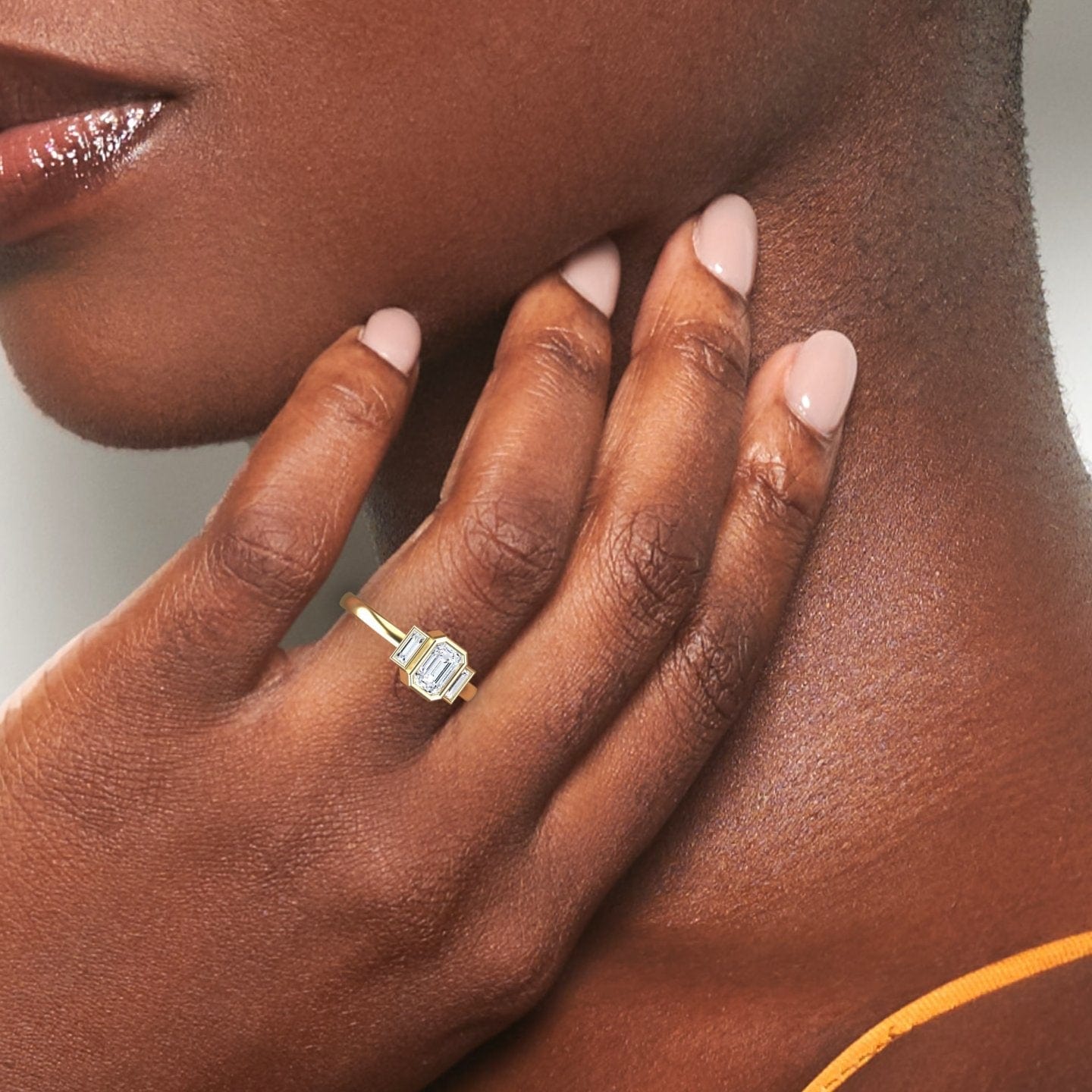 Diamond Three-Stone Art Deco Ring - Ivy