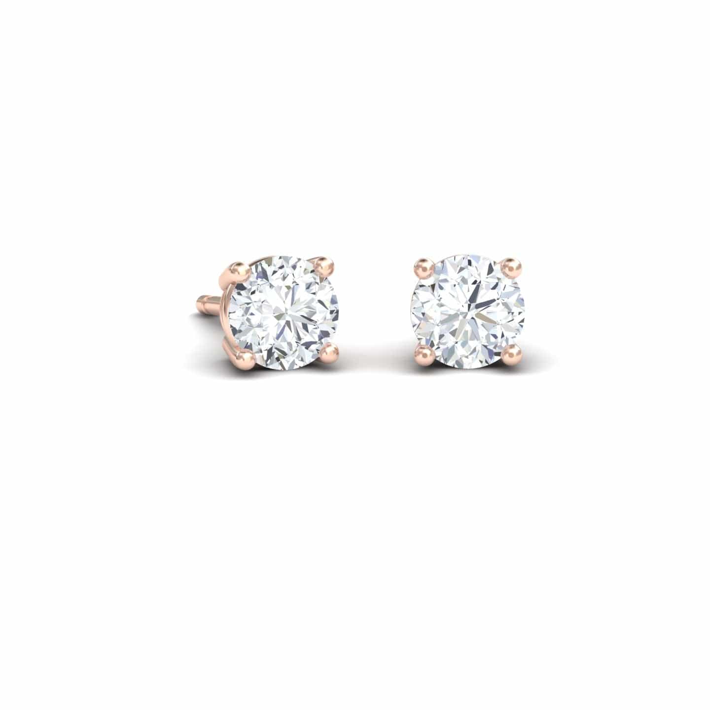 Lab Diamond Earrings - 4 Prong - Krisha