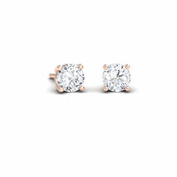 Lab Diamond Earrings - 4 Prong - Krisha
