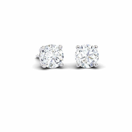 Lab Diamond Earrings - 4 Prong - Krisha