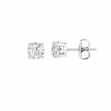 Lab Diamond Earrings - 4 Prong - Krisha