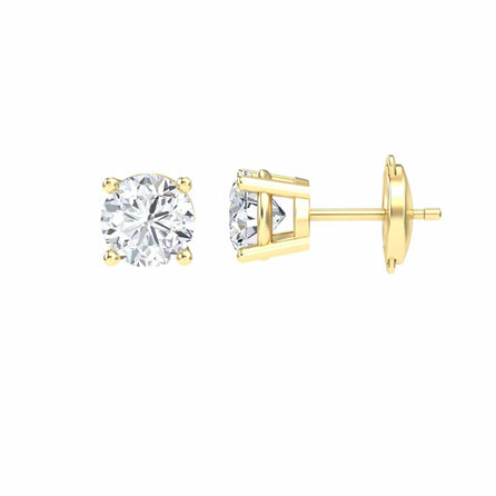 Lab Diamond Earrings - 4 Prong - Krisha