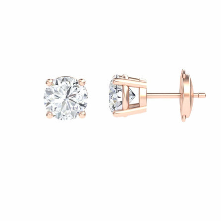 Lab Diamond Earrings - 4 Prong - Krisha