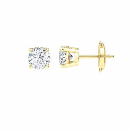 Lab Diamond Earrings - 4 Prong - Krisha