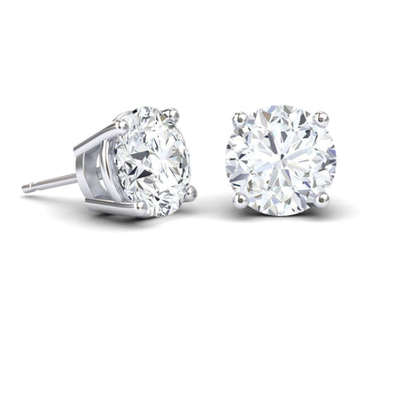 Lab Diamond Earrings - 4 Prong - Krisha