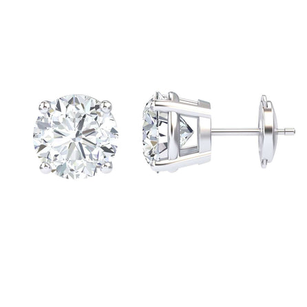 Lab Diamond Earrings - 4 Prong - Krisha